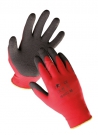 Polyesterové rukavice Hornbill ECO HS-04-012 máčené v černém latexu - minimální odběr 12 párů od velikosti
