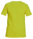 Bavlněné tričko TEESTA FLUO žlutá, s krátkým rukávem, UNISEX